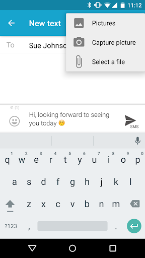 Screenshot Forward SMS texting w/ 2phones
