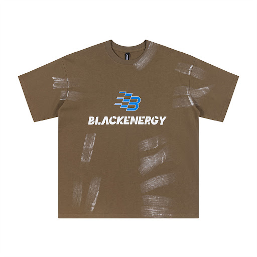 Title 5, Mens Splash-ink Painting Letter Short-sleeved ...