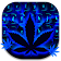 Weed Rasta Blue Keyboard Theme icon