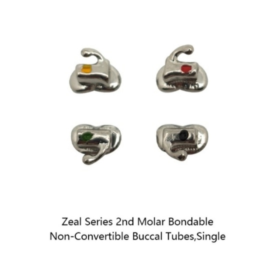 [Chính Hãng] Bộ 4 Mắc Cài R7 1 Ống Tube, Mắc Cài Niềng Răng (Zeal Series 2Nd Molar Bondable Non - Convertible Buccal Tube