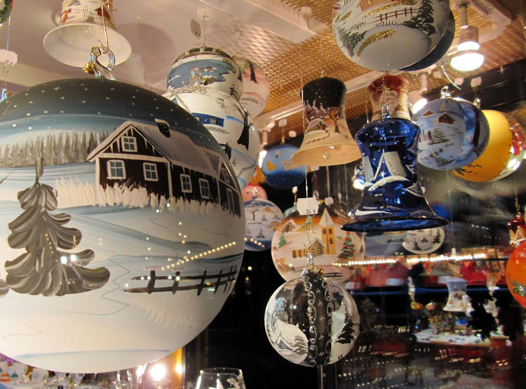 Ornaments spotted in a Christmas market — Europe's oldest — in Strasbourg, France. 