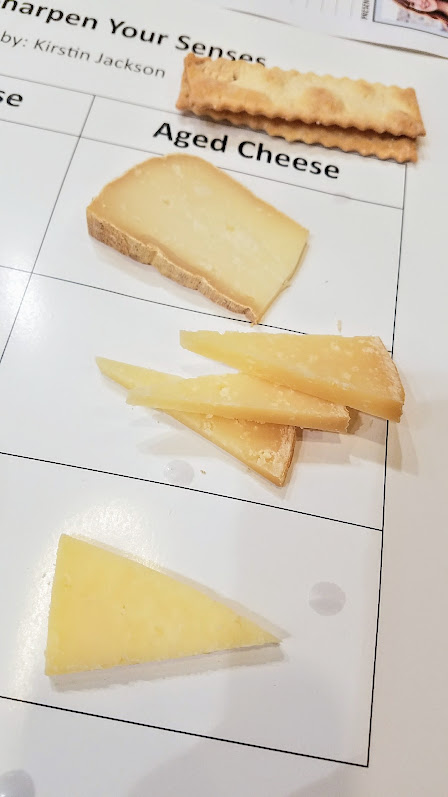 Artisan Cheese Festival tour 2018, it started with a blind tasting of 3 yogurts, 3 fresh cheeses, and 3 aged cheeses and learned how to identify between different animal milks used in the products with Kirstin Jackson