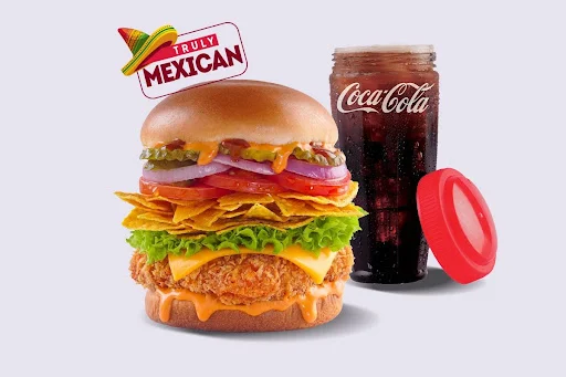 Veg Mexicano Burger + Beverage Combo