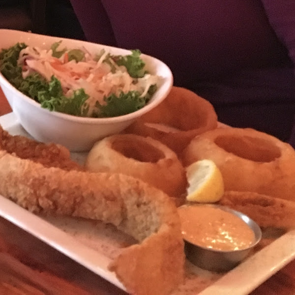 Not only delicious, but they have lots of gf options (celiac friendly) like beer-battered onion rings and fish.