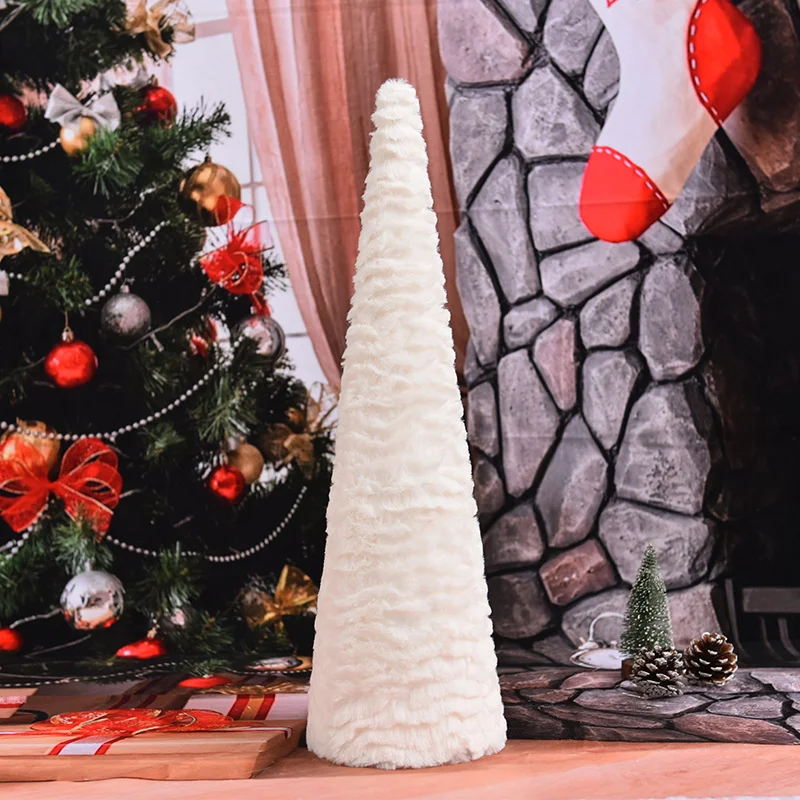 Snežni pahuljice flanel beli božićni drvo praznične kućne kreativne dekoracije za prazničnu atmosferu.