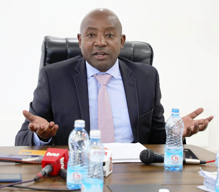 Kakamega deputy governor Ayub Savula in his office on Tuesday