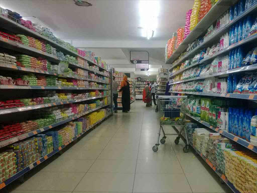 A file photo of shoppers at a supermarket in Mombasa. /