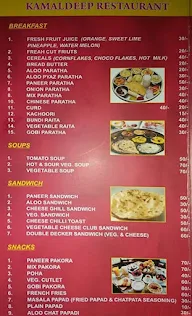 Kamaldeep Fast Food And Restaurant menu 1