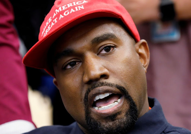 Kanye West speaks during a meeting with US President Donald Trump to discuss criminal justice reform in the Oval Office of the White House in Washington, US, on October 11 2018.