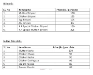 RR Foods menu 1