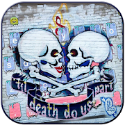 Graffiti Skull Keyboard theme Death Skull  Icon