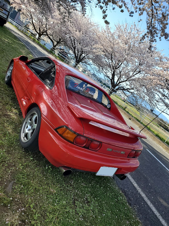 MR2の桜とコラボ🌸・サクラと愛車・桜・MR2 SW20に関するカスタム事例の投稿画像2枚目