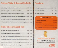 Zenkou Kathi Roll menu 2