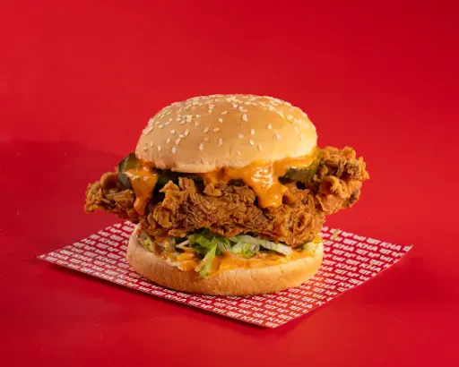 Hot AF Fried Chicken Burger