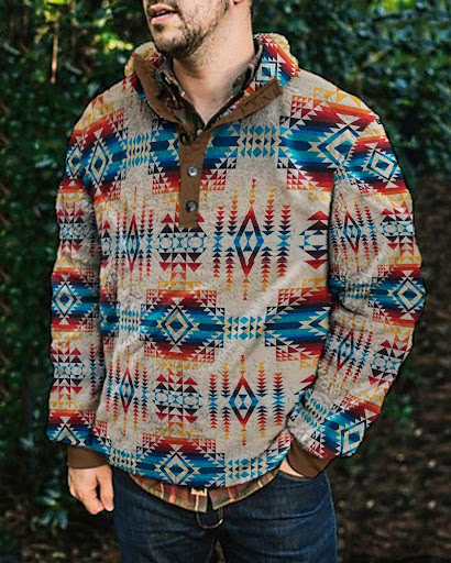 Title 2, Autumn And Winter Casual Button Pocket Flannel ...