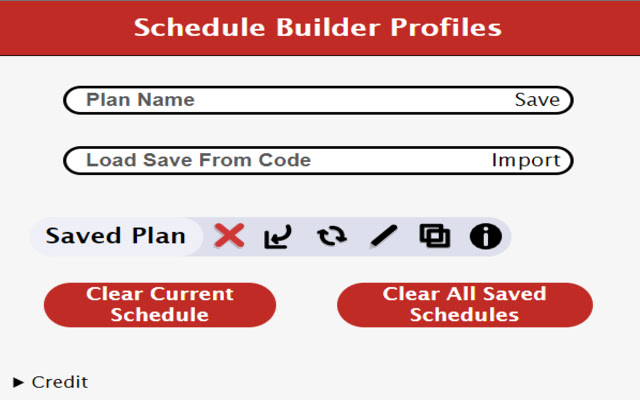 NJIT Schedule Builder Profiles chrome extension