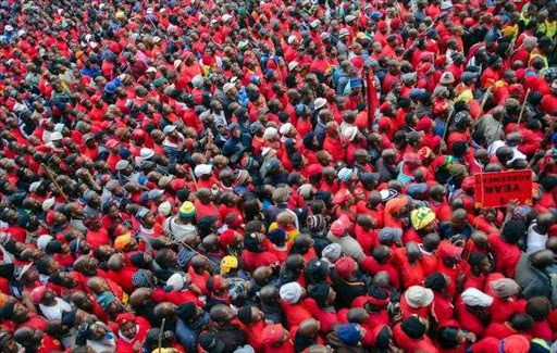 Metalworkers union Numsa followers