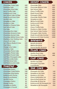 Cakey Bakey menu 1