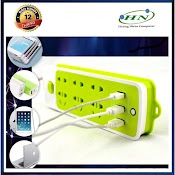 Ổ Điện Đa Năng 9 Cổng Đa Dạng Tiện Lợi (Màu Xanh Lá)