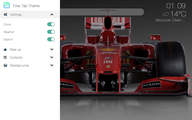 Ferrari HD new free tab theme