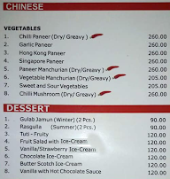 Dhananjayalu Stall menu 2