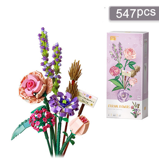 Title 5, Building Blocks Decoration Immortal Flower Arra...