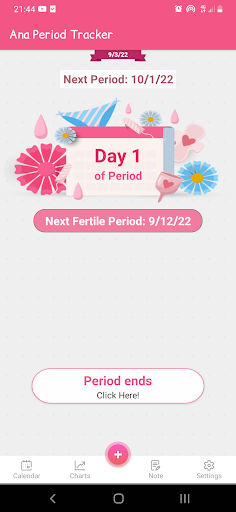 Screenshot Period tracke : ovulation