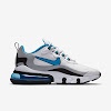 air max 270 react white/wolf gray/black/laser blue