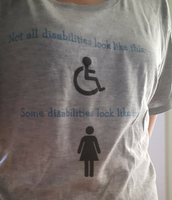 t-shirt: not all disabilities are visible