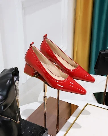 Zapatos de tacón grueso y tacón med - 1