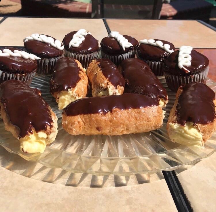 Eclairs and ding dongs cupcakes. Best eclairs in Texas!