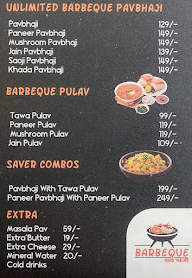 Barbeque Pav Bhaji menu 2