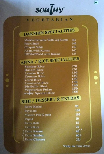 Southy menu 