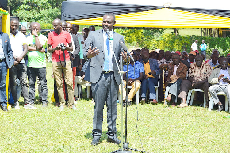 Senator Cleophas Malala addresses Butsotso elders on Monday