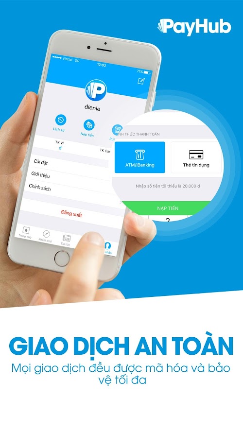 Android application PayHub screenshort