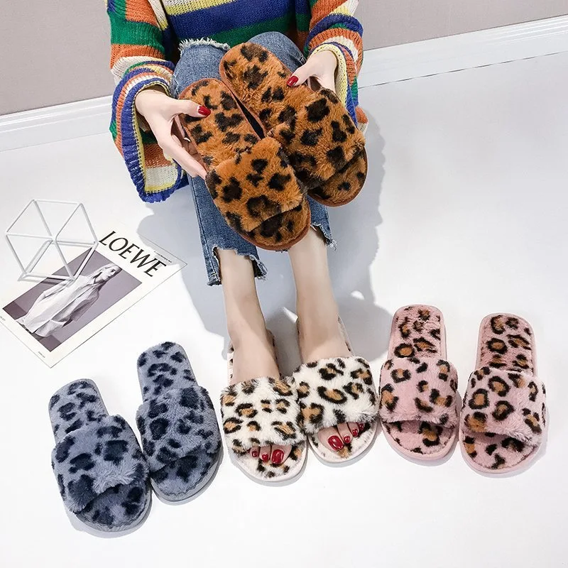 Title 5, Leopard slippers dames bont mop, reinigen tijde...