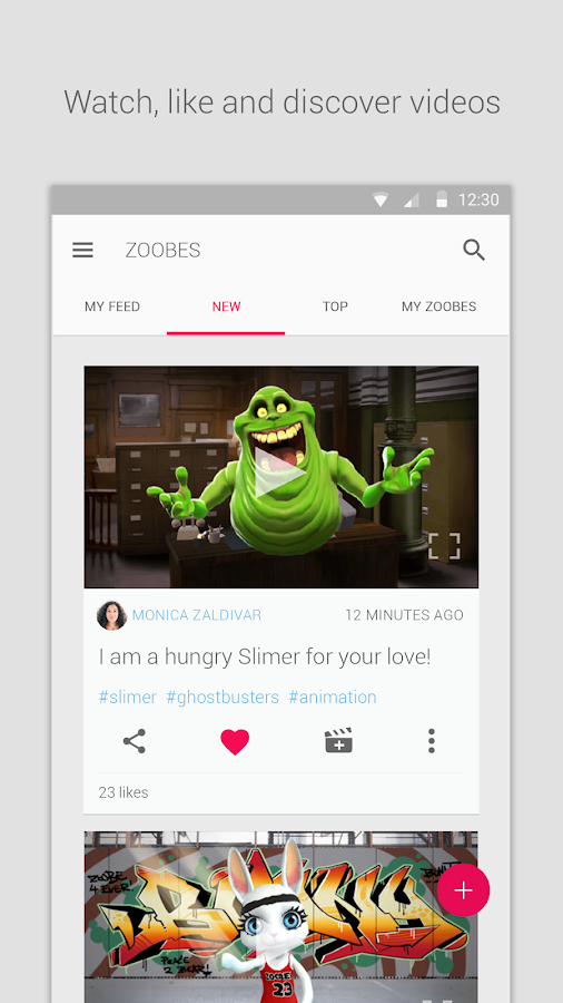    Zoobe - cartoon voice messages- screenshot  