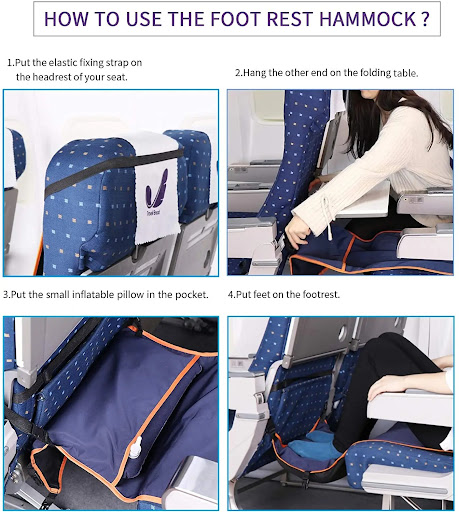 Title 2, Inflatable Foot Rest for Train, Airplane, and T...