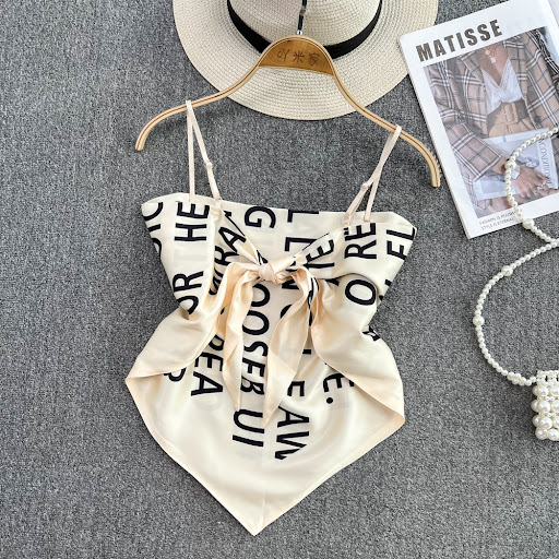 Title 2, Triangle Belly Pocket Letter Bra Scarf Vest