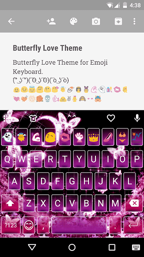 Butterfly Love Emoji Keyboard