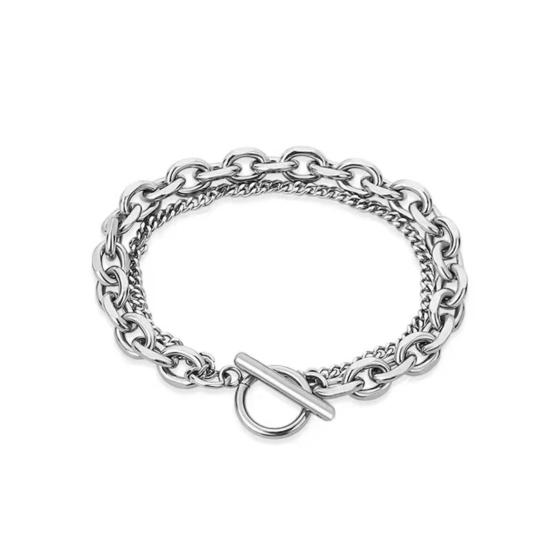 Bracelet double couche rétro simple pour hommes et femmes, un accessoire de personnalité, élégant et intemporel.