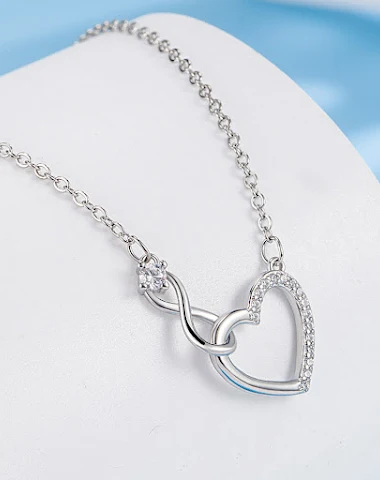 Pure zilveren oorring liefde kettin - 1
