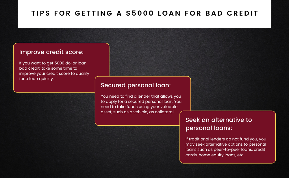 Tips For Getting $5000 Loan For Bad Credit