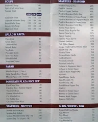 Hotel Fountain Plaza menu 5