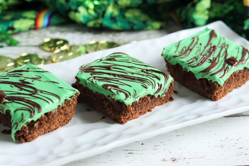 Go Irish Brownies On A Platter.