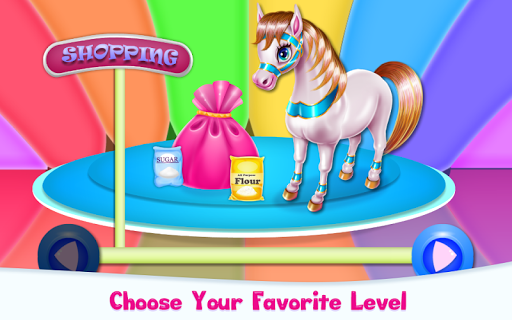 Pony Cooking Rainbow Cake