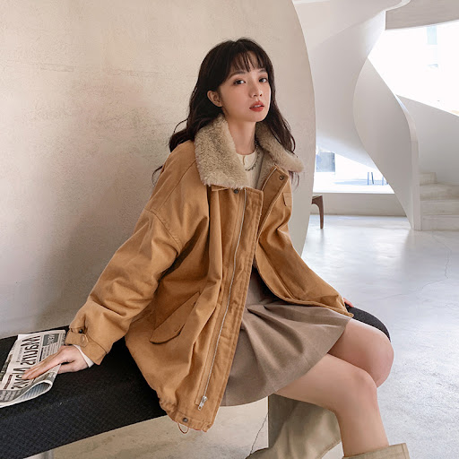 Title 6, Plush Thick Loose Cotton Jacket