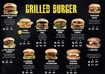 Biggies Burger menu 