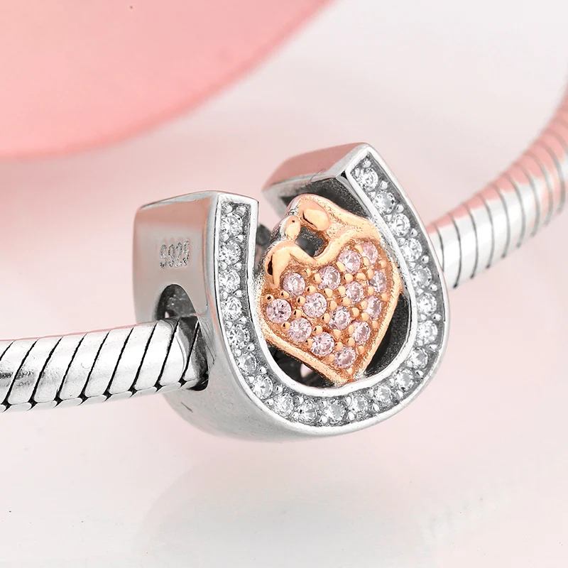 Perle en argent sterling S925 avec zircon incrusté 
