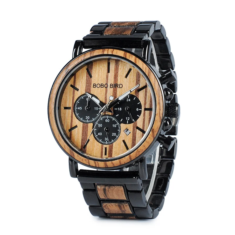 Title 1, BOBO BIRD Holz-Armbanduhr für Damen und Herren,...